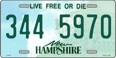 NH license plate 3445970