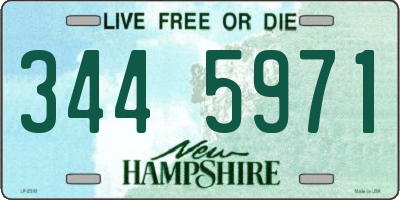 NH license plate 3445971