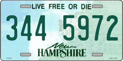 NH license plate 3445972
