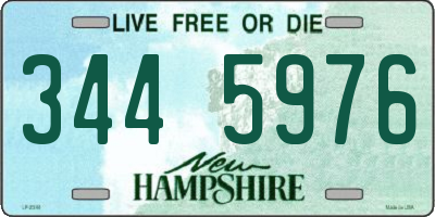 NH license plate 3445976