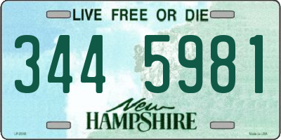 NH license plate 3445981