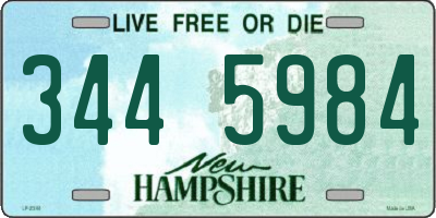 NH license plate 3445984