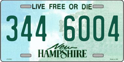 NH license plate 3446004