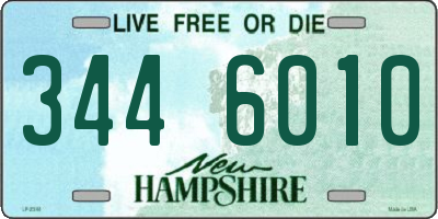 NH license plate 3446010