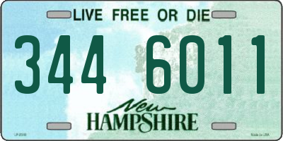 NH license plate 3446011