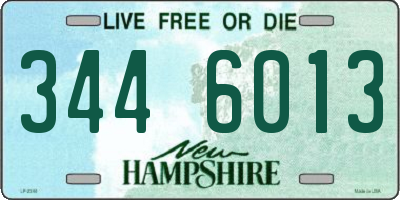 NH license plate 3446013