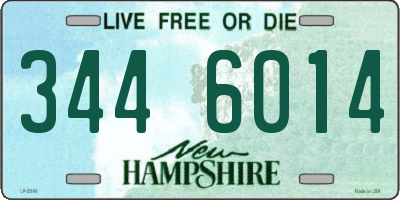 NH license plate 3446014