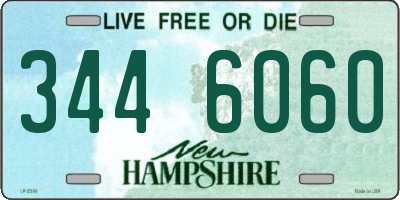 NH license plate 3446060