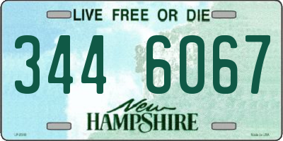 NH license plate 3446067