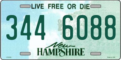 NH license plate 3446088