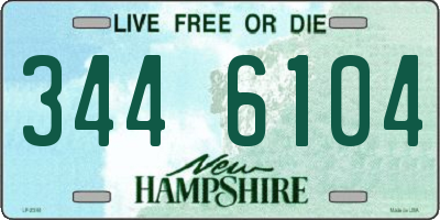 NH license plate 3446104