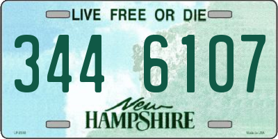 NH license plate 3446107