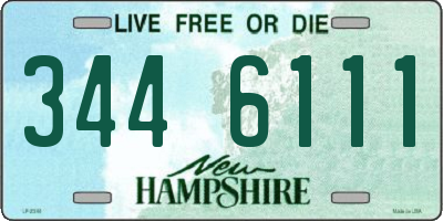 NH license plate 3446111