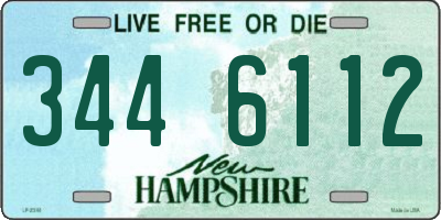 NH license plate 3446112