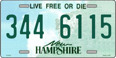 NH license plate 3446115