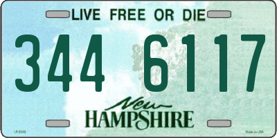 NH license plate 3446117