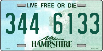 NH license plate 3446133