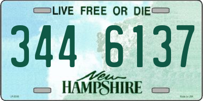 NH license plate 3446137
