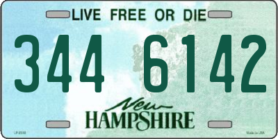 NH license plate 3446142