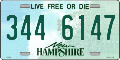 NH license plate 3446147