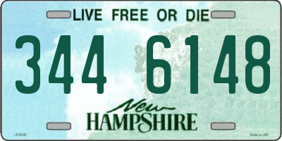 NH license plate 3446148