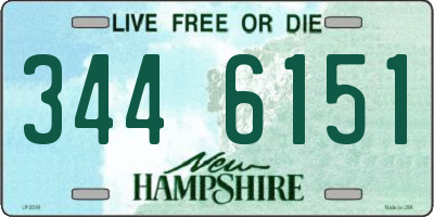 NH license plate 3446151
