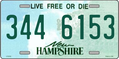 NH license plate 3446153