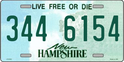 NH license plate 3446154