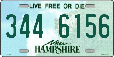 NH license plate 3446156