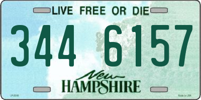 NH license plate 3446157