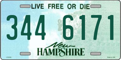 NH license plate 3446171