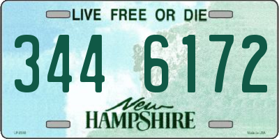 NH license plate 3446172