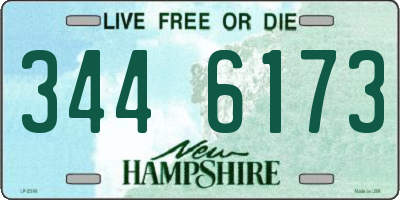 NH license plate 3446173