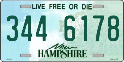 NH license plate 3446178