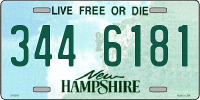 NH license plate 3446181
