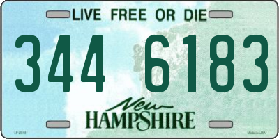 NH license plate 3446183