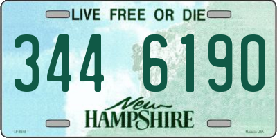 NH license plate 3446190