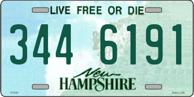NH license plate 3446191