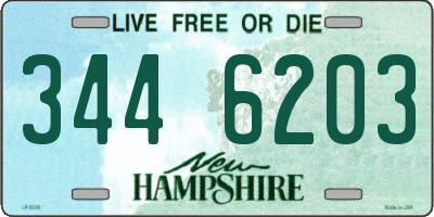 NH license plate 3446203