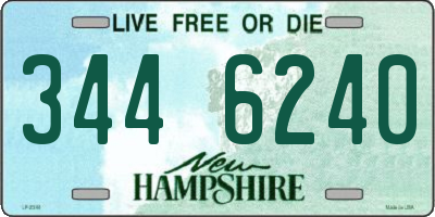NH license plate 3446240