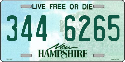 NH license plate 3446265