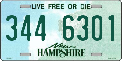 NH license plate 3446301
