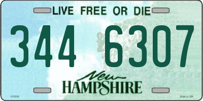 NH license plate 3446307