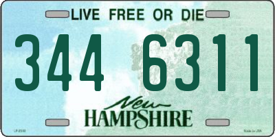 NH license plate 3446311