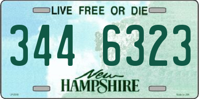 NH license plate 3446323