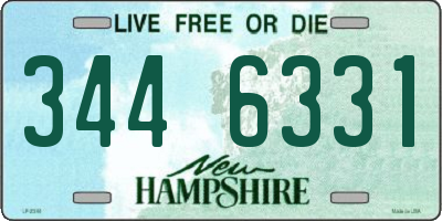 NH license plate 3446331