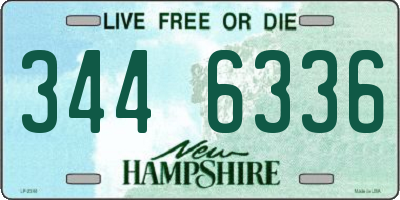 NH license plate 3446336