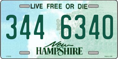 NH license plate 3446340