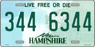 NH license plate 3446344