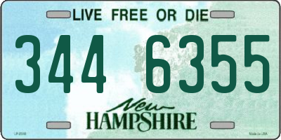 NH license plate 3446355